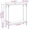 vidaXL Konzolasztal polcokkal Fekete tölgy 75 x 22,5 x 75 cm Faanyag