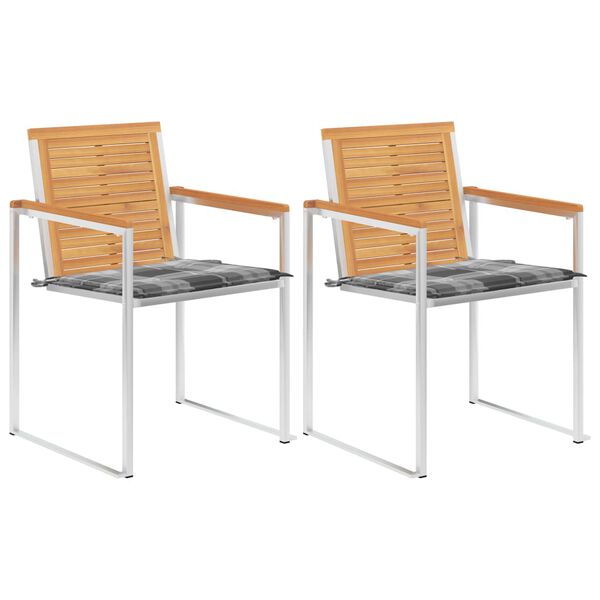 vidaXL 2 db t&ouml;m&ouml;r t&iacute;kfa &eacute;s ac&eacute;l kerti sz&eacute;k p&aacute;rn&aacute;val