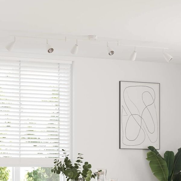 vidaXL Mennyezeti spotlámpa fényszórókkal Fehér 25.5 x 8 x 16 cm Fém