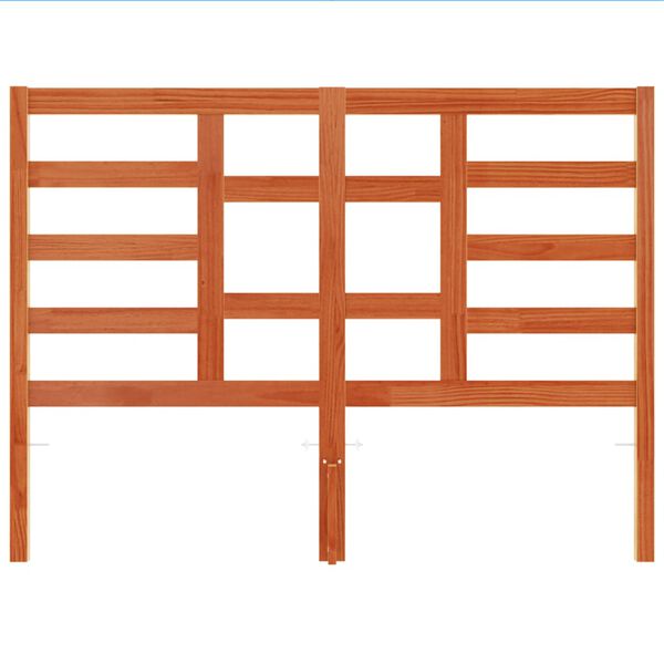 vidaXL viaszbarna tömör fenyőfa fejtámla 135 cm