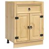 vidaXL Cabinet SKI M&eacute;zes Barna 60 x 46 x 81,5 cm T&ouml;m&ouml;r fenyőfa