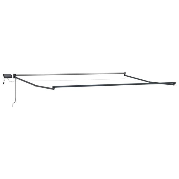 vidaXL LED-es, k&eacute;zi kih&uacute;zhat&oacute; napernyő Feh&eacute;r 4 x 2 m