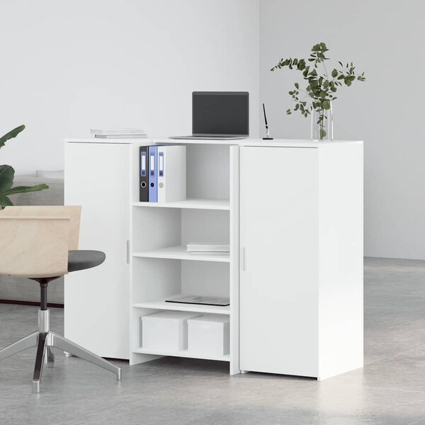 vidaXL recepciós pult fehér 135x50x103,5 cm szerelt fa