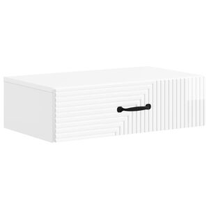 vidaXL Fali oldalt&aacute;bla Magasf&eacute;nyű Feh&eacute;r 59 x 34,5 x 17 cm Szerelt Fa