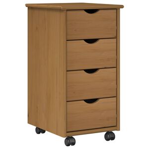 vidaXL G&ouml;rgős szekr&eacute;ny M&eacute;z barna 34 x 39 x 65,5 cm T&ouml;m&ouml;r fenyőfa