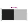 vidaXL fekete beh&uacute;zhat&oacute; oldals&oacute; napellenző 140 x 300 cm