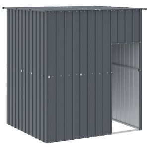 vidaXL antracit horganyzott ac&eacute;l kutyakennel tetővel 165x153x181 cm