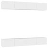 vidaXL 4 db feh&eacute;r szerelt fa TV-szekr&eacute;ny 100 x 30 x 30 cm