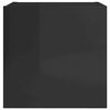 vidaXL 2 db magasf&eacute;nyű fekete falra szerelhető TV-szekr&eacute;ny
