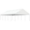vidaXL feh&eacute;r polietil&eacute;n pavilon tetővel 11,15 x 5,88 x 3,75 m