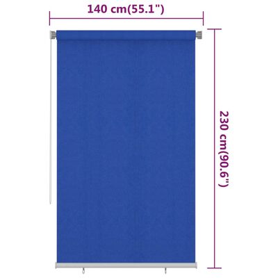 vidaXL kék kültéri HDPE roló 140 x 230 cm