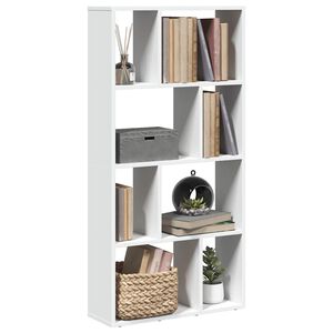 vidaXL feh&eacute;r, r&eacute;tegelt fa k&ouml;nyvespolc 60 x 20 x 120,5 cm