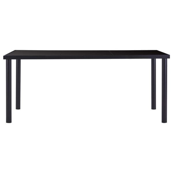 vidaXL 9 r&eacute;szes sz&uuml;rke műbőr &eacute;tkezőgarnit&uacute;ra