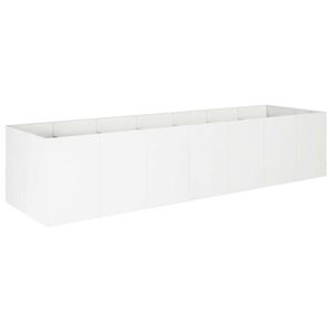 vidaXL Kerti cser&eacute;p Feh&eacute;r 280 x 80 x 60 cm Hidegen hengerelt ac&eacute;l