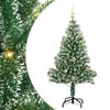 vidaXL Mű kar&aacute;csonyi fa h&oacute;val bor&iacute;tva LED f&eacute;nyekkel 150 LED-del 150 cm
