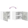 vidaXL F&uuml;ggő szekr&eacute;ny 2 pcs Beton sz&uuml;rke &eacute;s feh&eacute;r 40 x 31 x 40 cm
