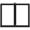 vidaXL 2 db fekete, T-alakú étkezőasztal láb 90x35x(72-73) cm acél étkezőasztal