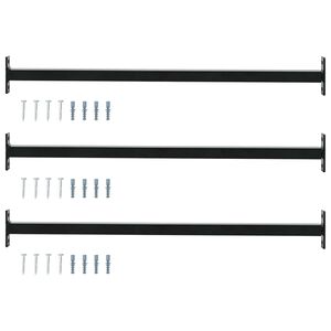 vidaXL &Aacute;ll&iacute;that&oacute; ablakbiztons&aacute;gi r&uacute;d 3 db 710 -1200 mm Ac&eacute;l Fekete
