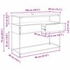 vidaXL Konzolasztal fi&oacute;kkal &Ouml;reg fa 100 x 40 x 75 cm Faanyag
