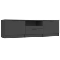 vidaXL fekete szerelt fa TV-szekrény 140x35x40 cm