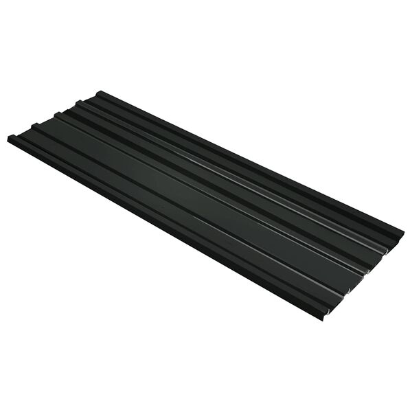 vidaXL Tetőpanel 12 pcs Antracit 129 x 45 cm Horganyzott ac&eacute;l