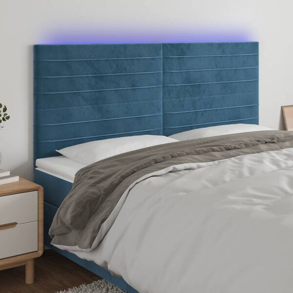 vidaXL s&ouml;t&eacute;tk&eacute;k b&aacute;rsony LED-es fejt&aacute;mla 160x5x118/128 cm