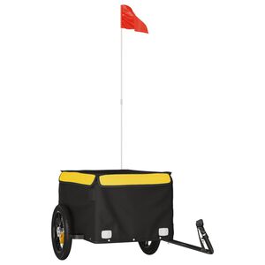 vidaXL fekete-s&aacute;rga vas ker&eacute;kp&aacute;r-ut&aacute;nfut&oacute; 30 kg