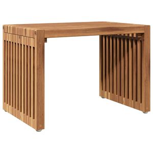 vidaXL Kerti Oldal Asztal Barna 50 x 32,5 x 35 cm T&ouml;m&ouml;r Teakfa