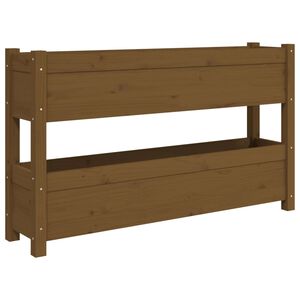vidaXL m&eacute;zbarna t&ouml;m&ouml;r fenyőfa n&ouml;v&eacute;nytart&oacute; 112x25x66 cm