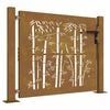 vidaXL Corten ac&eacute;l, bambusz mint&aacute;s kerti kapu 100x100 cm