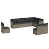 vidaXL 10 r&eacute;szes sz&uuml;rke polyrattan kerti &uuml;lőgarnit&uacute;ra p&aacute;rn&aacute;kkal
