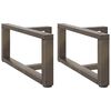 vidaXL 2 db fekete, T-alak&uacute; ac&eacute;l doh&aacute;nyz&oacute;asztal l&aacute;b 60x25x(30-31) cm