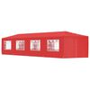 vidaXL Partys&aacute;tor 1200 x 300 x 255 cm Piros PE &eacute;s ac&eacute;l