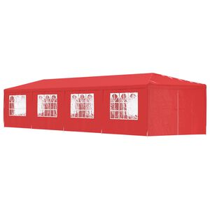 vidaXL Partys&aacute;tor 1200 x 300 x 255 cm Piros PE &eacute;s ac&eacute;l
