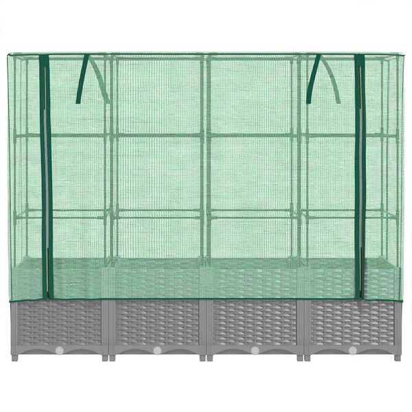 vidaXL rattan megjelen&eacute;sű magas&aacute;gy&aacute;s melegh&aacute;ztakar&oacute;val 160x40x138 cm