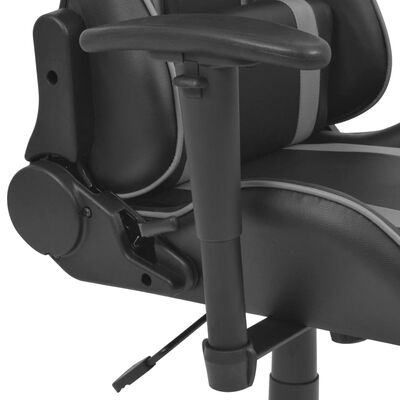 vidaXL szürke dönthető háttámlás versenyautó ülés alakú irodai szék