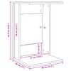 vidaXL Oldal asztal &Ouml;reg fa 40 x 38 x 62,5 cm Faanyag