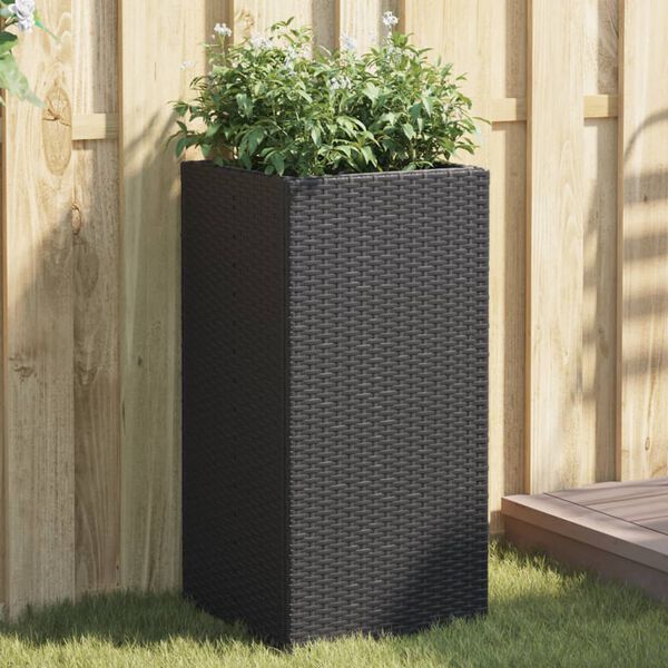vidaXL 2 db fekete polyrattan kerti &uuml;ltetől&aacute;da 40x40x80 cm
