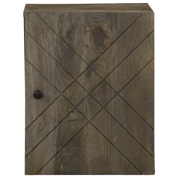 vidaXL Falra szerelhető f&uuml;rdőszoba szekr&eacute;ny fekete t&ouml;m&ouml;rfa mang&oacute;