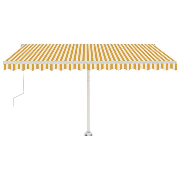 vidaXL s&aacute;rga-feh&eacute;r automata p&oacute;zn&aacute;s napellenző 400 x 350 cm