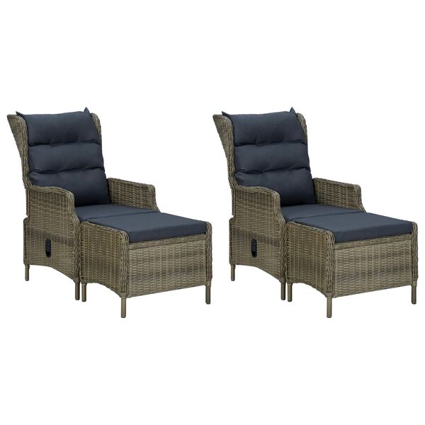 vidaXL 5 r&eacute;szes barna kerti &eacute;tkezőgarnit&uacute;ra