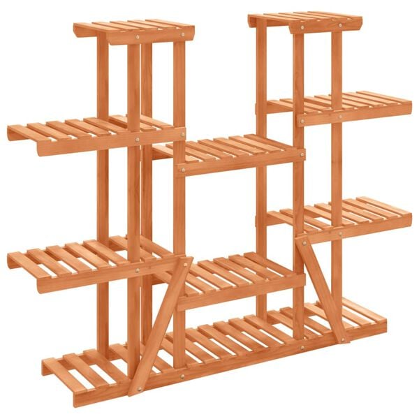 vidaXL tömör fenyőfa virágtartó állvány 110 x 25 x 110,5 cm