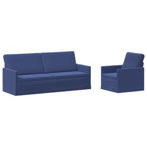 vidaXL Kanap&eacute; Szett 2 pcs Rendőrs&eacute;gi k&eacute;k B&aacute;rsony