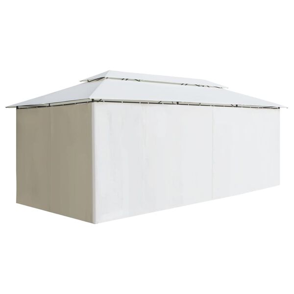vidaXL fehér pavilon függönyökkel 600 x 298 x 270 cm 180 g/m²