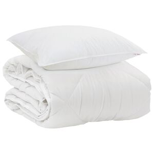 vidaXL &Eacute;vszakokon &Aacute;t Duvet p&aacute;rn&aacute;val 2 pcs Feh&eacute;r Mikrosz&aacute;l