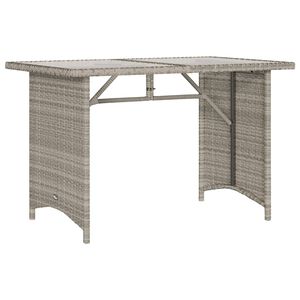 vidaXL sz&uuml;rke polyrattan &uuml;veglapos kerti asztal 110x68x70 cm