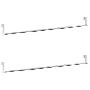 vidaXL 2 db feh&eacute;r &eacute;s ez&uuml;st alum&iacute;nium f&uuml;gg&ouml;nytart&oacute; 60-105 cm