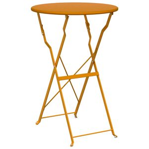 vidaXL Bisztr&oacute;asztal Must&aacute;r &Oslash; 50 x 71 cm Porfestett ac&eacute;l
