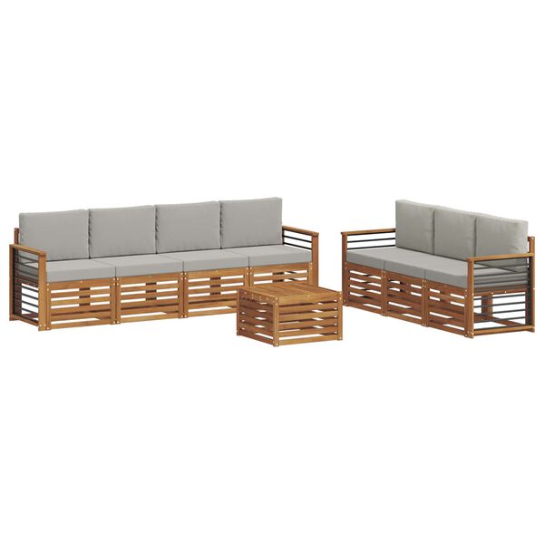 vidaXL &Uuml;lőgarnit&uacute;r&aacute;k 8 pcs Term&eacute;szetes &eacute;s Vil&aacute;gossz&uuml;rke T&ouml;m&ouml;r Ak&aacute;cfa