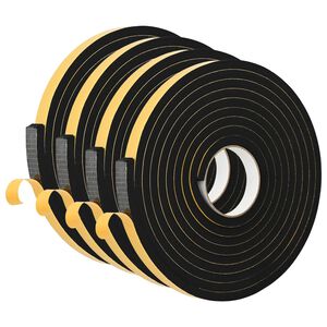 vidaXL &Ouml;ntapad&oacute; habszalag 4 db Fekete 20mm x 5m CR Hab
